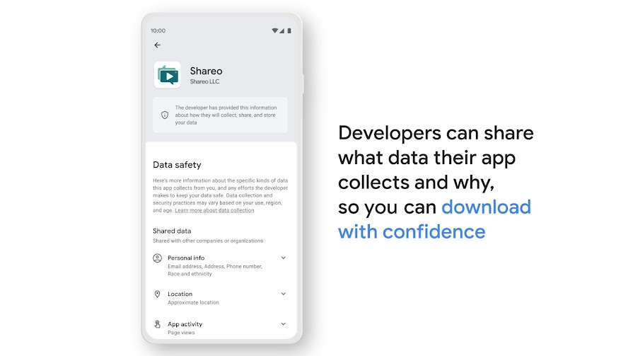 Google Play Data Safety Section